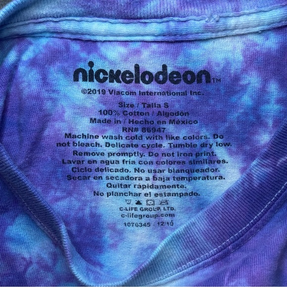 Nickelodeon Rugrats Reptar Cropped Long-Sleeve Tie Die Graphic Tee - Picture 5 of 5